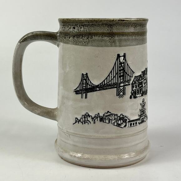 San Francisco California Souvenir Mug Beer Coffee Tea Vintage Glazed Cup Trolley - Picture 3 of 11